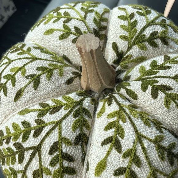 🍃Beautifully Crafted Decorative White and Green Pumpkin - Picture 8 of 13